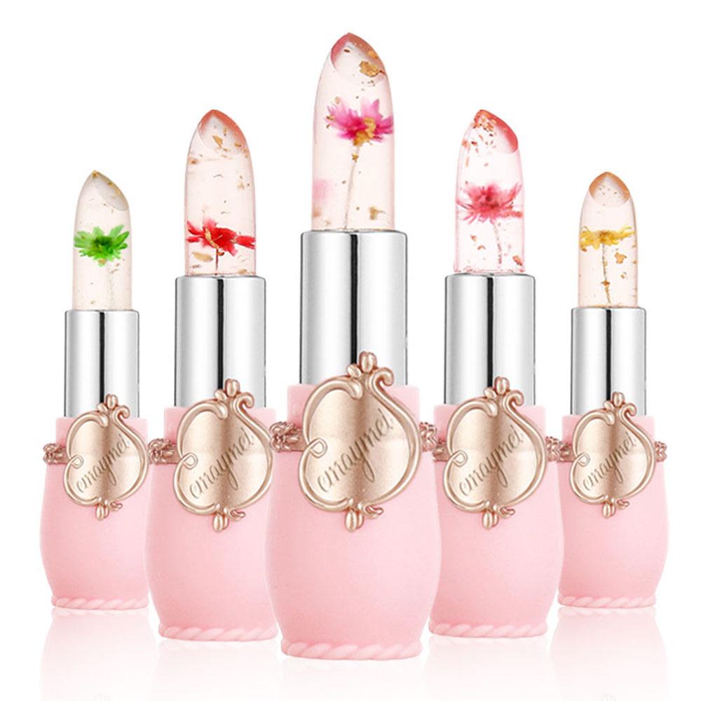 Emaymei Color-Changing Lipstick: Gold Foil & Dried Flower, Moisturizing Transparent Lip Balm