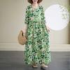 Round Neck Vintage Long Flesh Covering Dresses