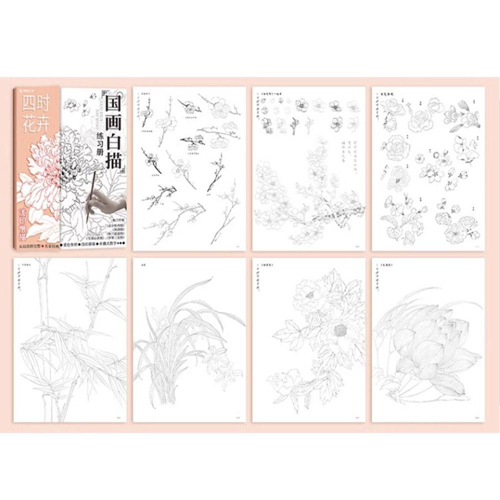 Drawing Copy Hand Painted Tutorial Book Hand Drawn Tracing Sketch Book  Art Supplies