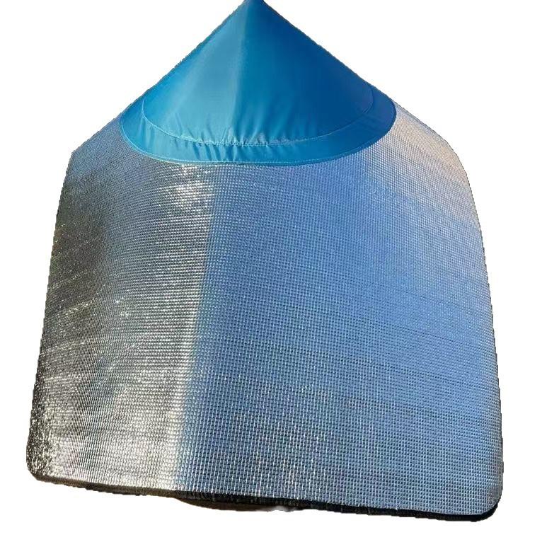 

Sun Rain Protection Hooded Cape Breathable UV Hat for Farming Gardening Wide Brim Bucket Hat with Neck Cover Cloak length 90cm