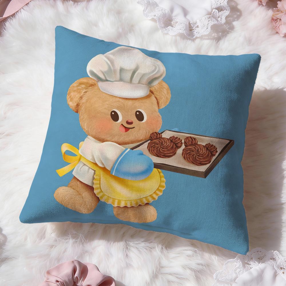 Anime B-Butter BearS Cushion Cover Premium Comfort Reversible Pillow Cove -Two In One Design for Any Room & Car Interior
