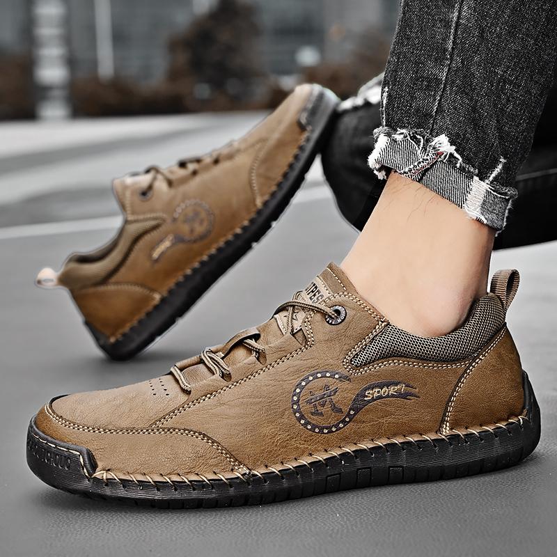 Męskie buty skórzane Ręcznie robione sneakersy Buty codzienne outdoorowe