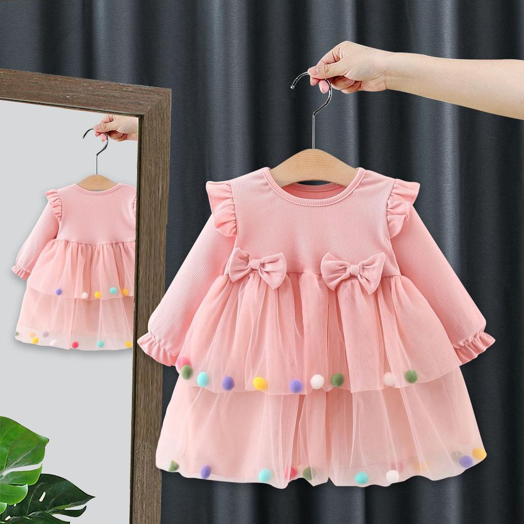 Girls' Dresses Children's Clothing Autumn Children's Long Sleeves Sweet Girls' Dresses Princess Dresses
