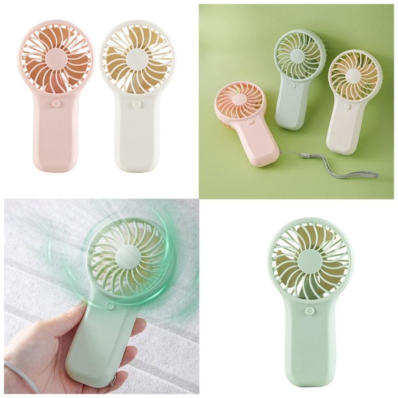 Mini Handheld Fan With Fast Speed Motor Battery Powered Portable Air Circulation For Hot Weather Activity