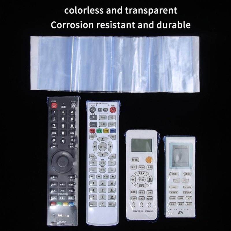 10-60 Peças Saco Transparente de Filme Termoencolhível Capa Protetora Anti-Poeira Para Controle Remoto de TV Ar Condicionado Plástico Termoencolhível