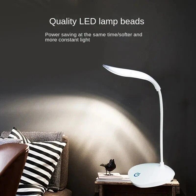 Portable LED Desktop Desk Lamp Rechargeable Lighting Eye Protection Room Night Light Bedroom Bedside Student Touch Dimmer Lamp