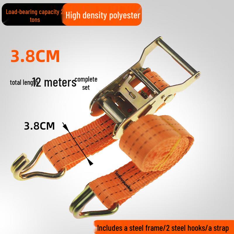 Heavy-Duty Cargo Ratchet Tie-Down Strap