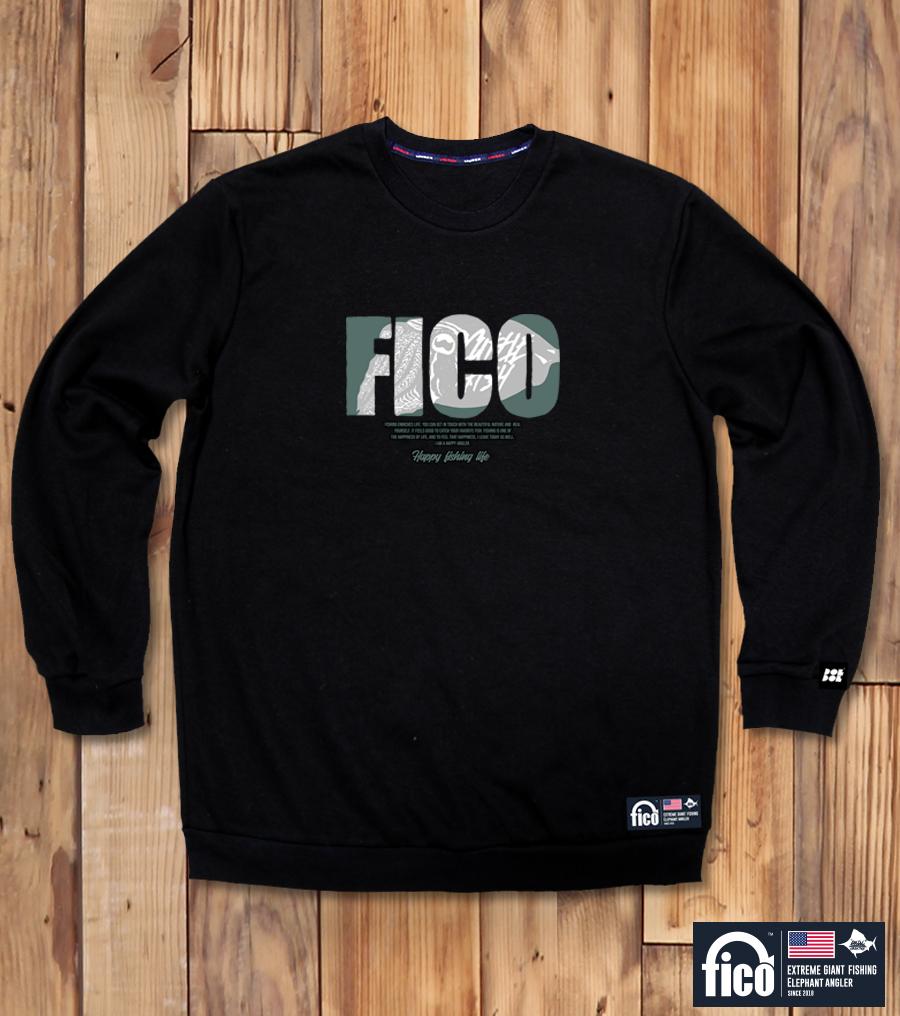 DOLDOL Fico-Mtm-194 Extreme Fishing Brand Pico Graphic Sweatshirt Long Sleeve
