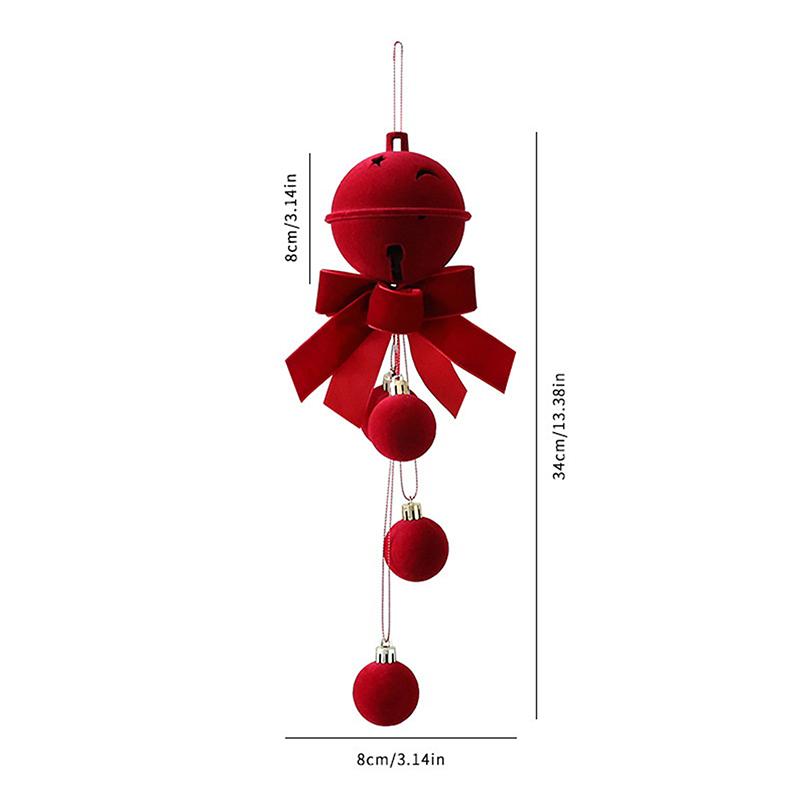 Christmas Bell Nordic Flocking Bell Ornaments Christmas Decorations Window Pendants Ornaments Diy Christmas Scene Decorations
