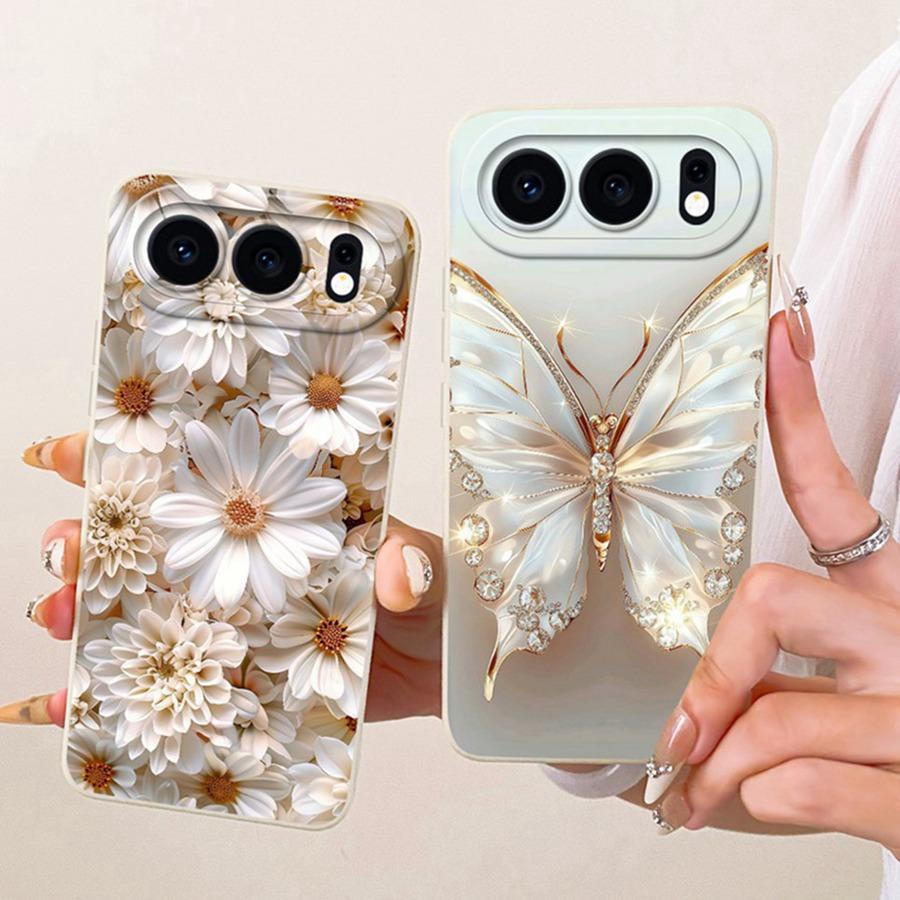Hülle Für Honor 500 Pro Hülle Schleife Blume Neues Design Schlichtheit Weiche Silikonhülle Für Honor500 500Pro 5G Coque Capa