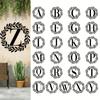 Metal Monogram Letter Wall Decor, Personalized Last Name Sign for Home, Door Hanger Gift for Halloween Christmas New Year