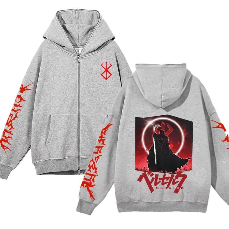 European and American fashion zippered sweatshirt Full Zip Up Hoodies