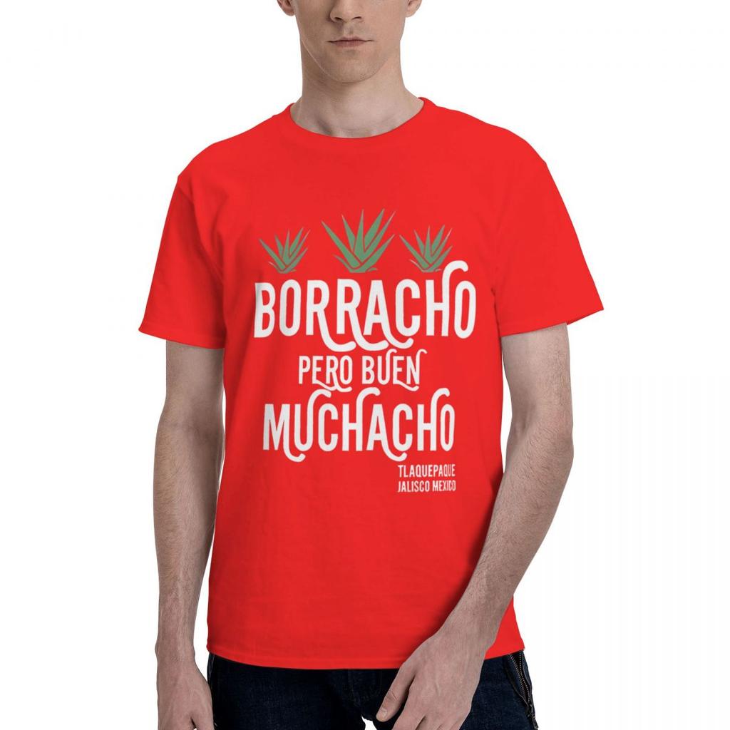 Borracho Buen Muchacho 100 Cotone Casual Traspirante Confortevole Estate Designer Abbigliamento Uomo Uomo Maglietta