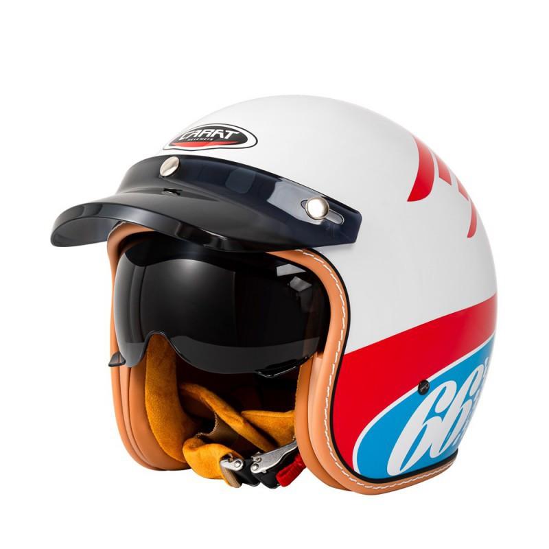 C500 White Competitive Motorcycle Helmet New National Standard Locomotive Lightweight Street Three-quarters Retro Half