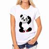 Stylish Women T Shirt Tops Featuring Adorable Panda Print For Summer Casual Wear