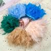 1M Multicolor Turkey Feather Trim Fringe Fluffy Stripped Plumas Ribbon 10-15cm Wedding Dress Clothes Crafts Sewing Decoration