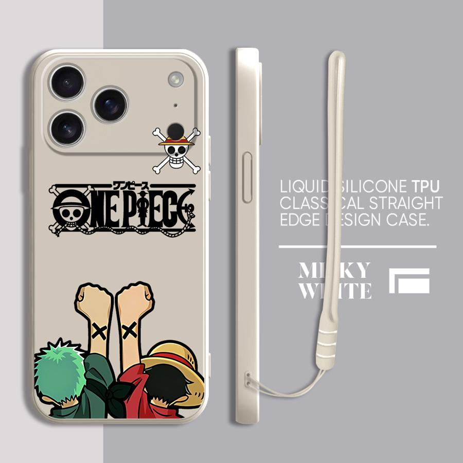 One Piece Cute Phone Cover Case for Apple iPhone 17 Pro Max 11 XS XR 7 8 16 Air 12 Plus 15 13 Mini