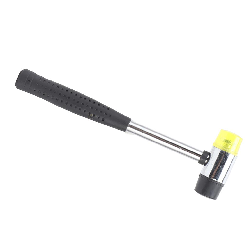 Rubber Hammer Double Faced Steel Pipe Handle Hand Tool for Installation Repair