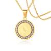 4 Qul Necklace Pendant Men Muslim Islamic Hajj Umrah silver color CZ Stone Jewelry