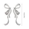 Exaggerated Earrings High-Grade Sense Luxury Diamonds Bowknot Earrings 2023 Trend Sweet Earrings Female Summer Style