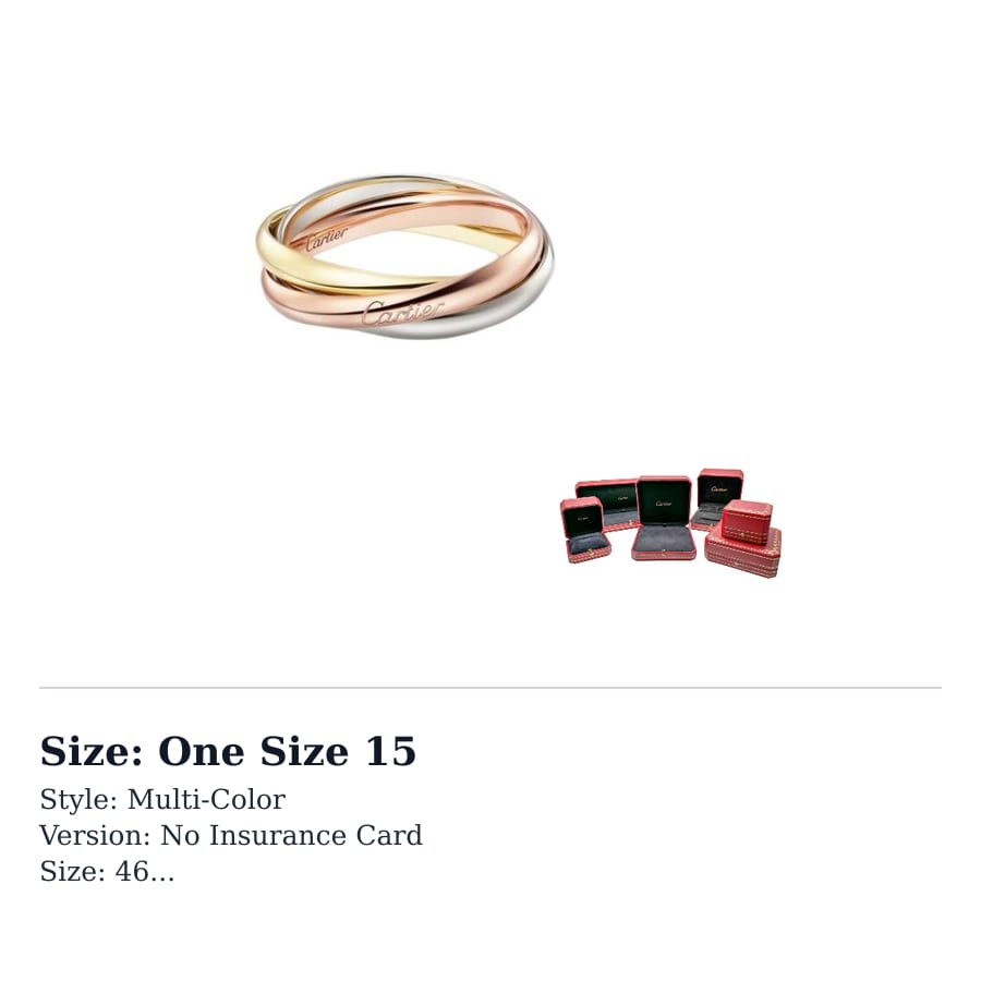 CARTIER Trīskrāsas 18K Zelta Gredzeni Unisex