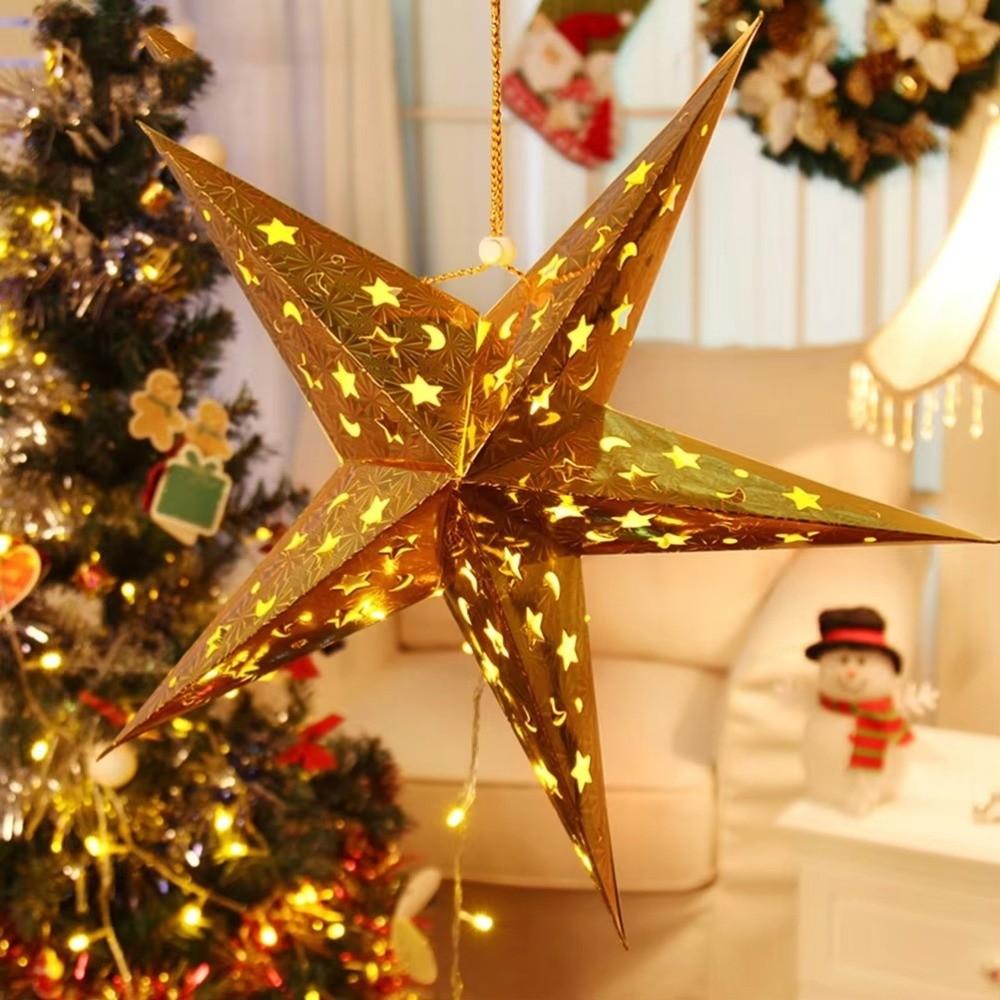 45cm Christmas Pendant Decoration Hanging Star Paper Lantern  Home Decor