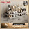 Bathroom Wall Mount Storage Rack With Steel Surface For Household Organization