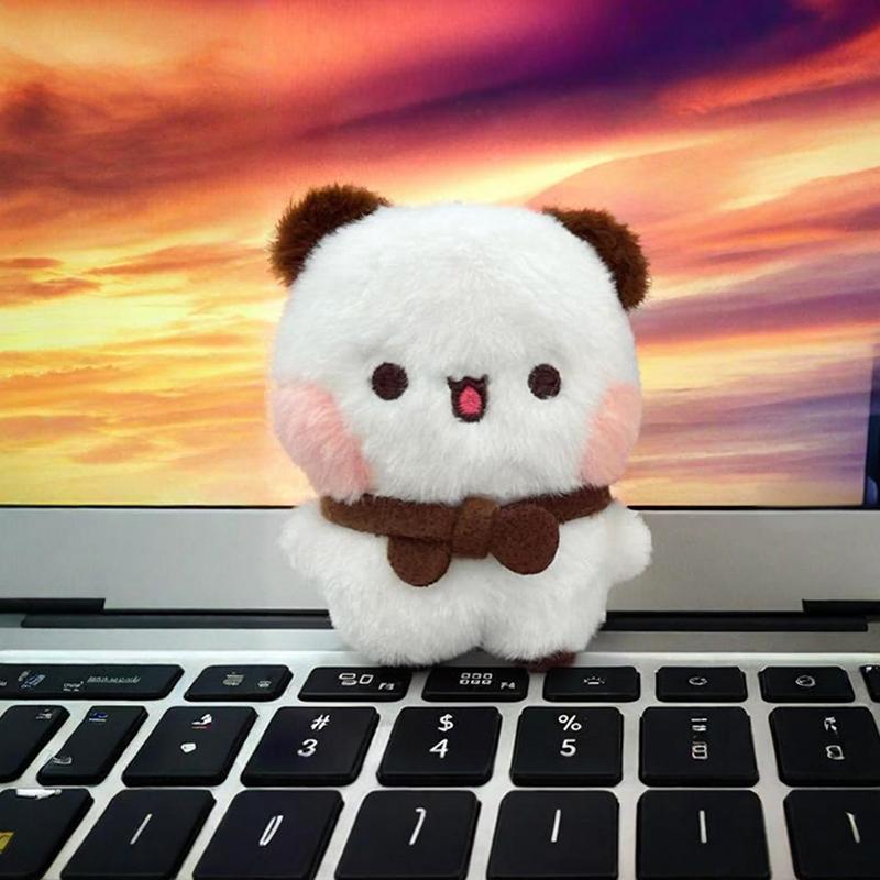 

Cartoon Panda Bear Doll Keyring Keychain Pendant Dolls Handbag Decor Accessories Couple Gifts Bag Pendant A