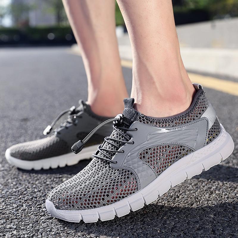 

Shoes new summer hollow breathable sports shoes lightweight non-slip mesh shoes soft-soled casual shoes running shoes 46