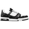 Louis Vuitton Trainer Cow Leather Trendy Low Top Skateboard Shoes Women's Black 1AC2A5