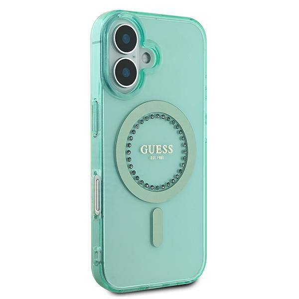 Funda para iPhone 16 Plus Guess MagSafe Hardcase Verde