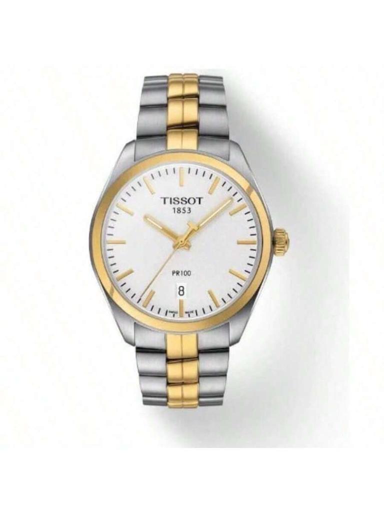 Tissot PR100 Series, Quartz Movement, Business Fashion Men's Watch, Swiss-made, 39mm White Dial, Stainless Steel Case & Strap, T101.410.22.031.00