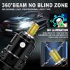 2Pcs 3D LED H7 Headlight Bulbs Canbus No Errors 6 Sided 1:1 Super 360 H7 Plug and Play Mini HeadLamp Size Wireless with Fan CSP Turbo Lamp 6000K 12V