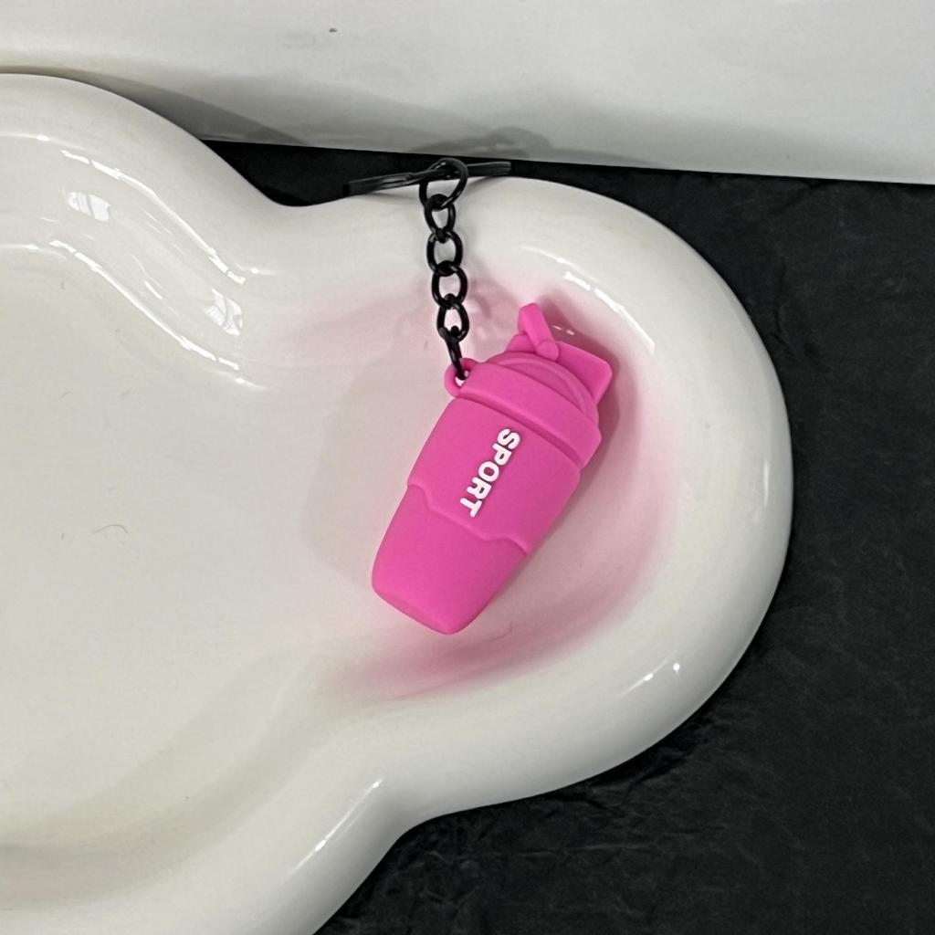 Miu Series Dumbbell Plate Keychain: Trendy Fitness Accessory & Sports Jewelry Gift