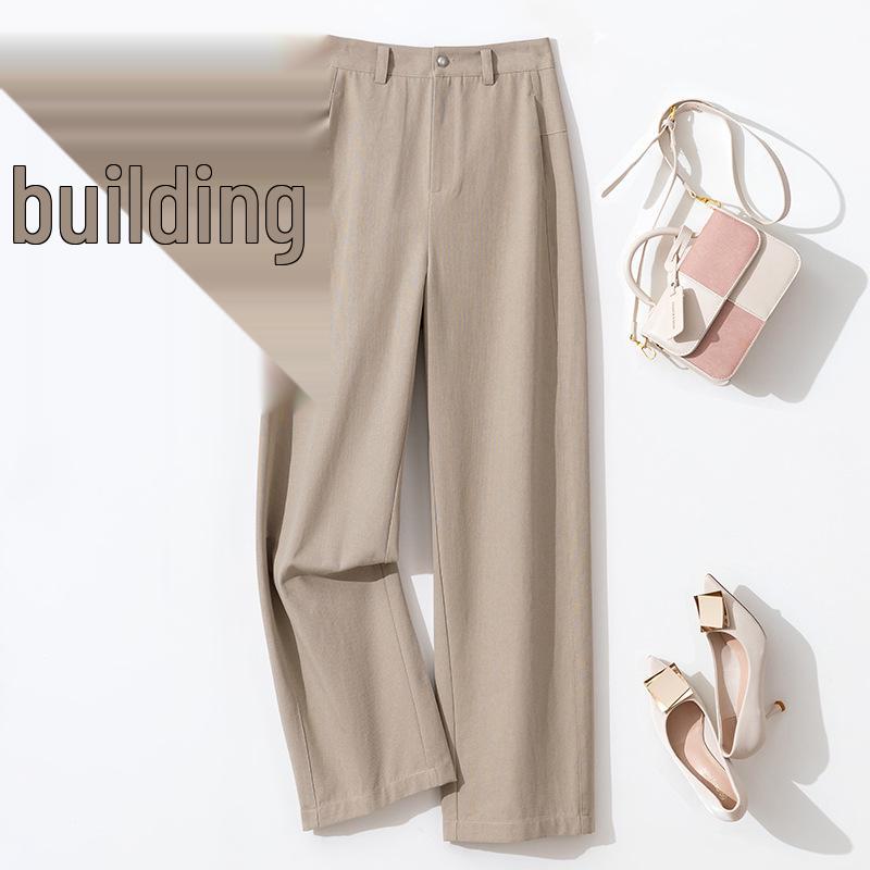 

Женские весенние брюки из лиоцелла прямого кроя на 2025 год - Простой, свободный, стройнящий нейтральный стиль L