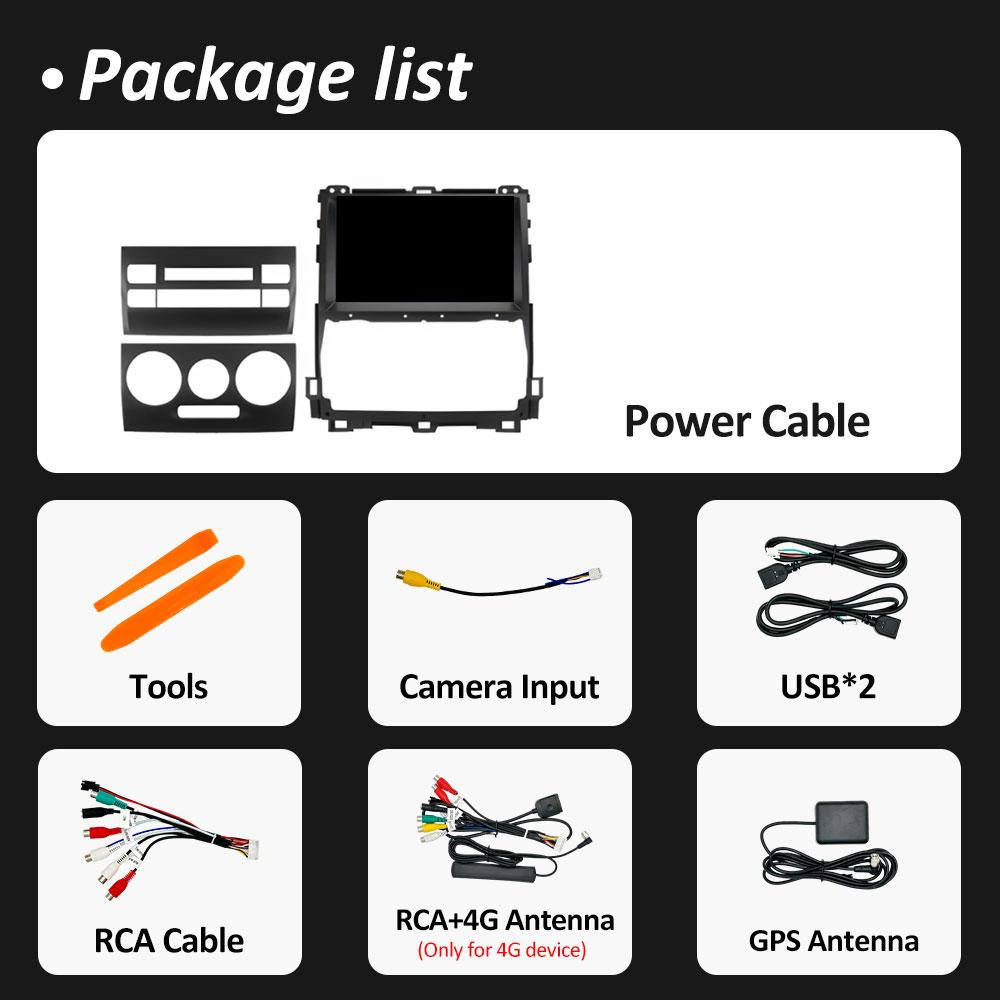 DSP Stereo For Toyota Land Cruiser Prado 120 3 III 2002 2003 2004 2005 - 2009 Android 14 Wireless Carplay GPS Navi 4G Head Unit