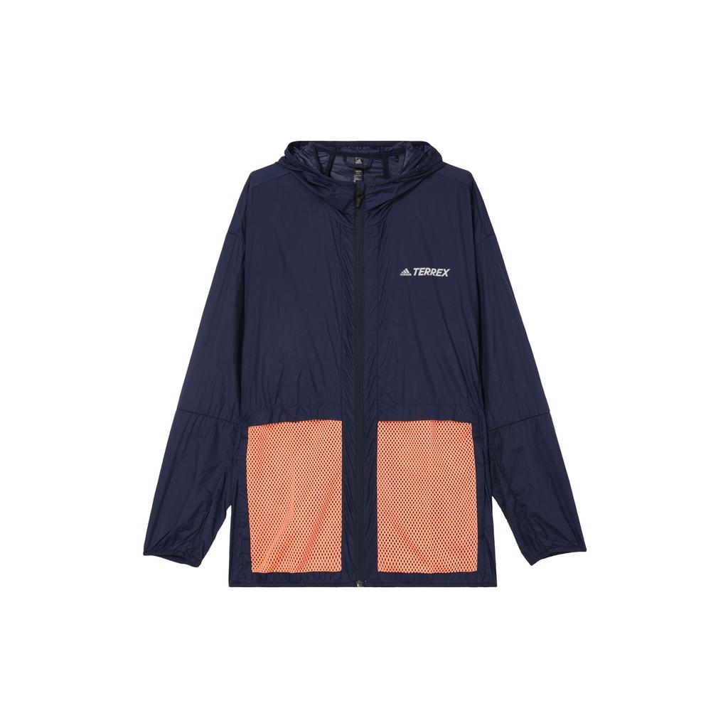 Adidas Terrex Bao Pack Windbreaker Hooded Mesh Jacket Men Outerwear Collegiate-Navy Blue GN7600