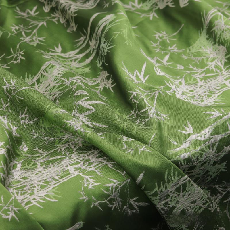 Chinese-style Bamboo Satin Double-sided Jacquard Fabric for DIY Hanfu Tang Costume Jackets Vests Skirts