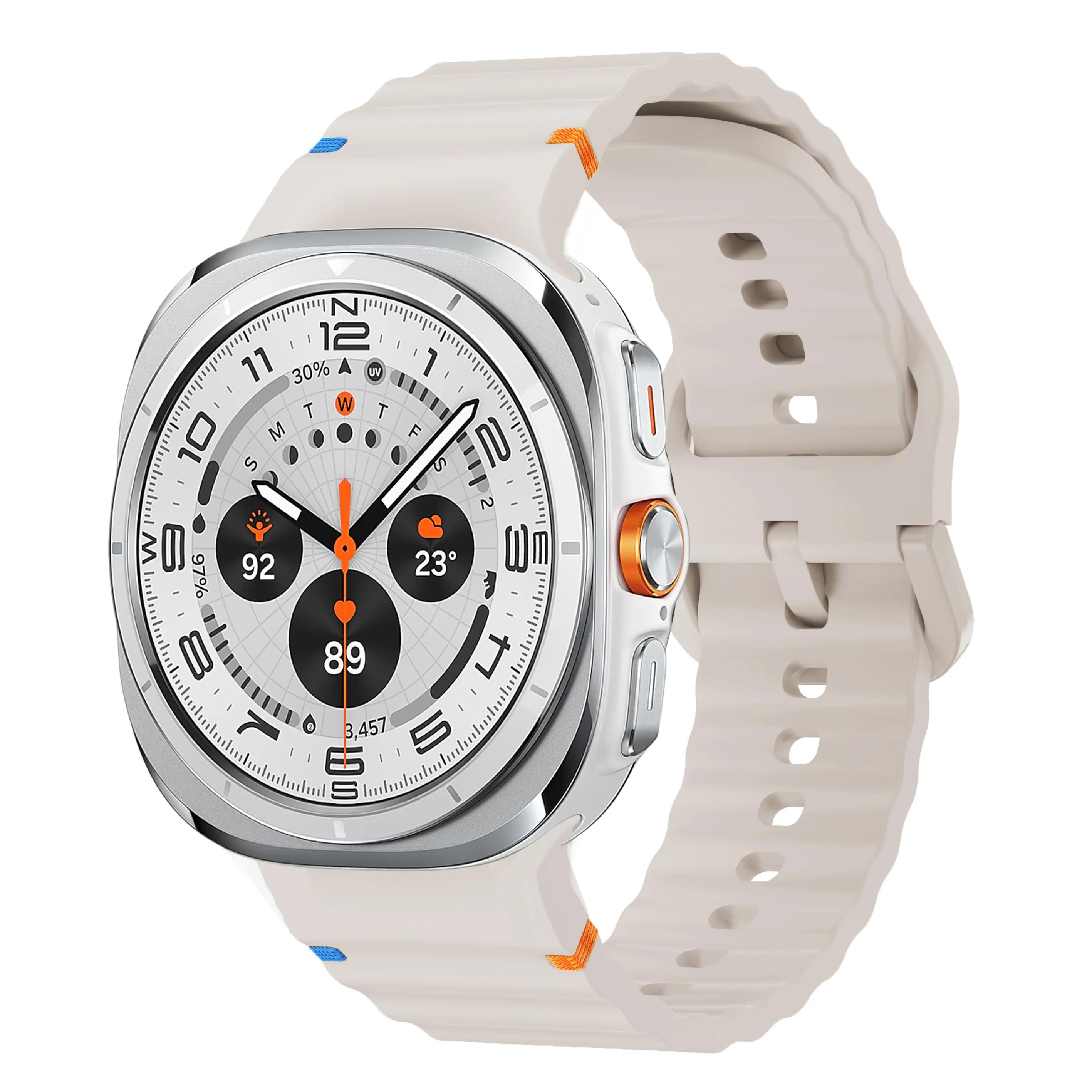 

Silicone Band for Samsung Galaxy Watch ultra Strap 47mm Bracelet correa Galaxy Watch 7 6/6 Classic/5 pro/4 44mm 40mm 43mm 46mm 4 classic 42mm 46mm