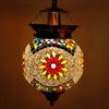 Skleněná mozaiková LED kulatá závěsná lampa pro domácí bar, restauraci, kavárnu, dekorace, vícebarevná, 50W