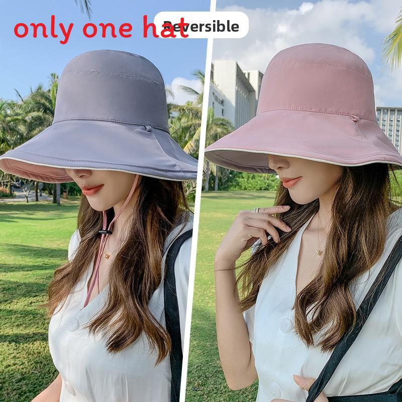 Chapeau Bob pour Femmes Été Pare-soleil Protection UV Large Bord Accessoire de Mode Décontracté