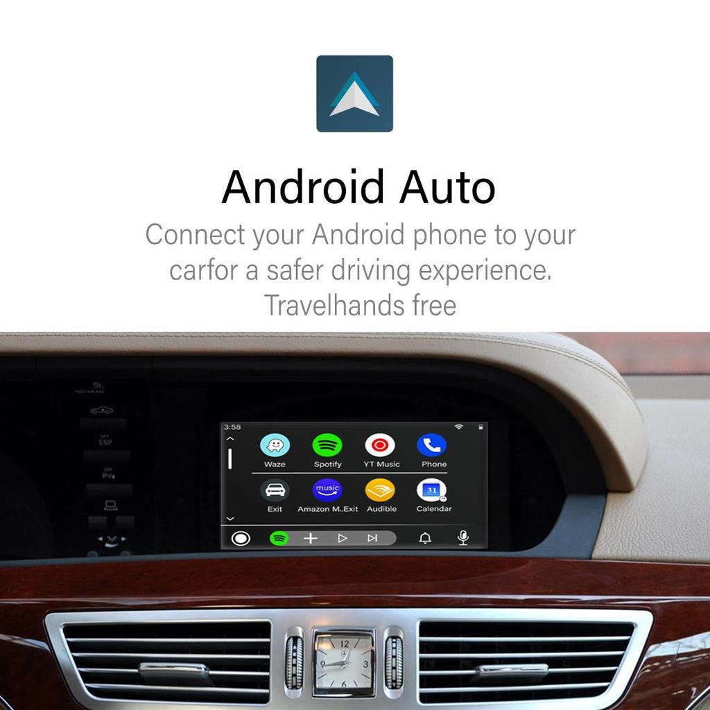 Sinairyu Drahtlose Apple CarPlay Android Auto Decoder Box Mirror-Link Kompatibel für Mercedes Benz S-Klasse W221 2006-2013 NTG3.0 NTG3.5