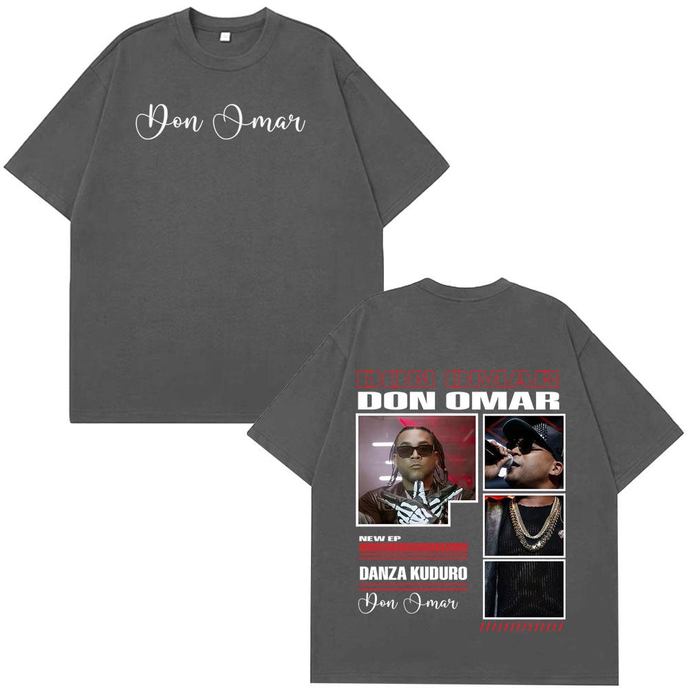Rapper Don Omar Album Print Tshirts Men Women Fashion Tshirts Shortsleeved Loose Casual Cotton Hiphop High Quality Tshirts