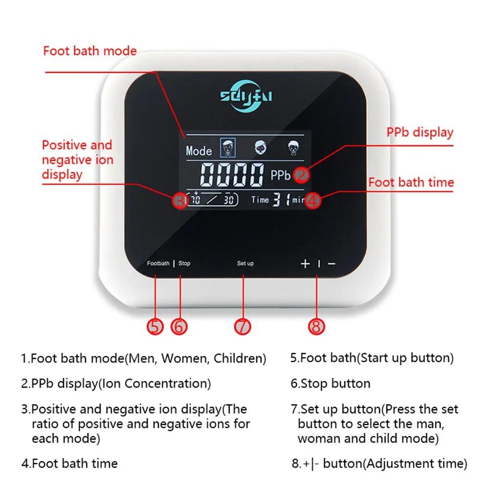 Ionic Foot Bath Detox Machine  Foot Spa Bath with Touch Display Strengthen Immunity Eliminate Fatigue Array AquaCell Ion Cleanse