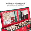 Underbed Gift Wrap Organizer - & Stain-Resistant Heavy-Duty Storage Box with Zippered Lid -  for Gift Wrapping Supplies