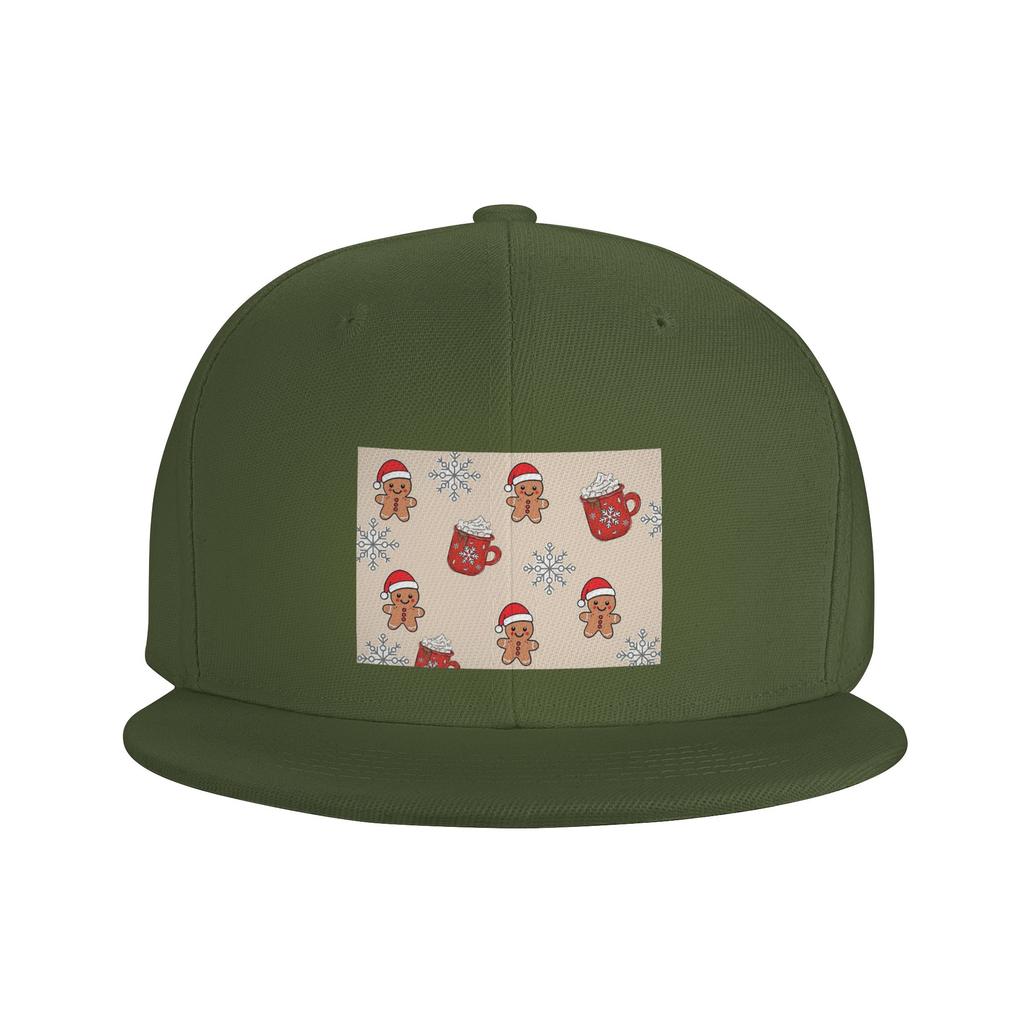 Merry Christmas Tree And Gingerbread Unisex Baseball Caps Snapback Baseball Hats Casual Casquette Outdoor for Unisexs And Womens