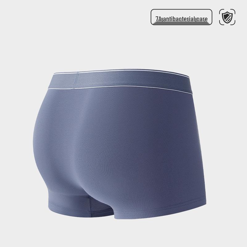 Men's 60s Pure Cotton Antibacterial Flat-Leg Boxer Briefs All-Season Plus Size Underwear
