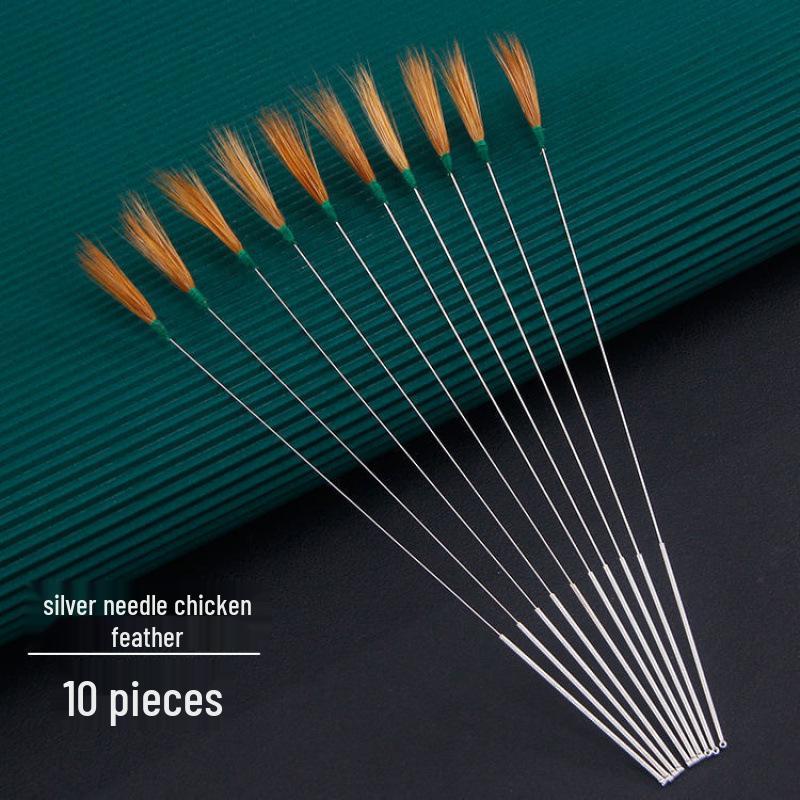 Professional Ear Cleaning Set: Silver Needle, Goose Feather, Chicken Feather, Horse Tail Ear Picks