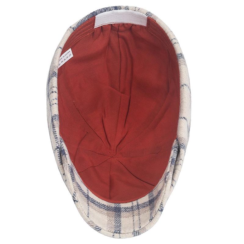 Men Women Berets New Autumn Winter Hat Retro Octagonal Flat Cap Artist Painter Beret Hat Male Female Plaid Ivy Beret Cap