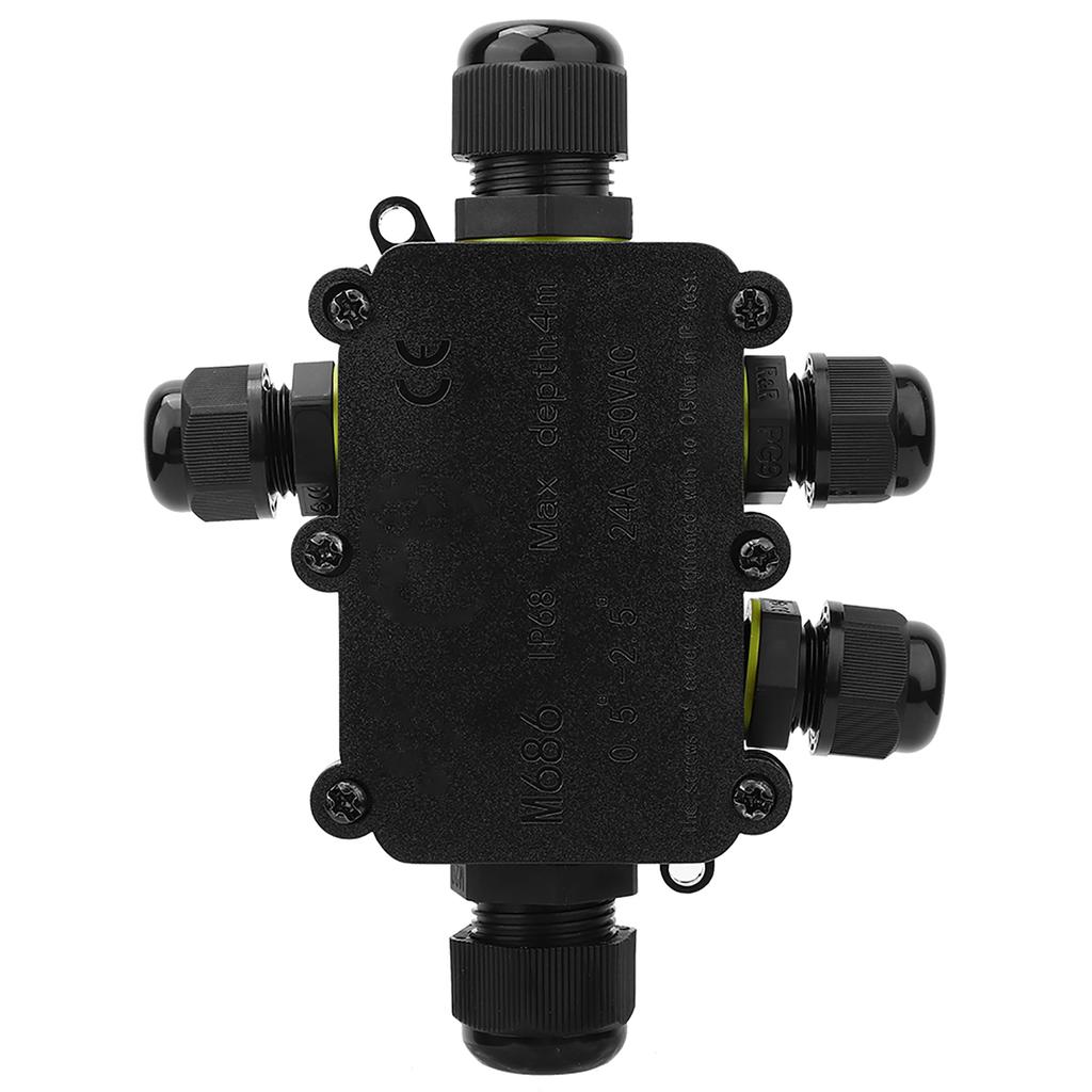 IP68 Plastic Junction Box 5m Underwater Connection Wiring Box T100 450VAC 24A UL94V‑2